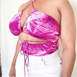 Pink halter top